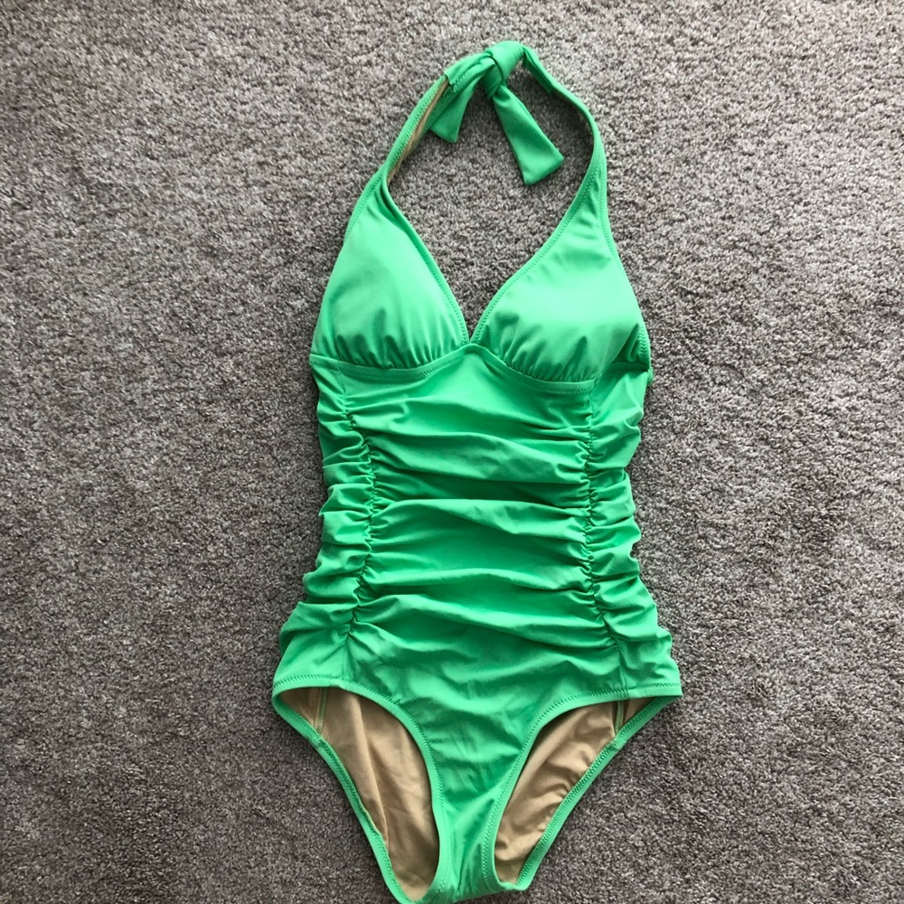 J Crew Green One Piece Swimsuit